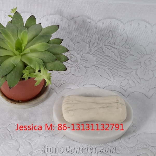 Oval Shape Marble Stone Soap Dish /Oval Shape White Marble Soap Holder