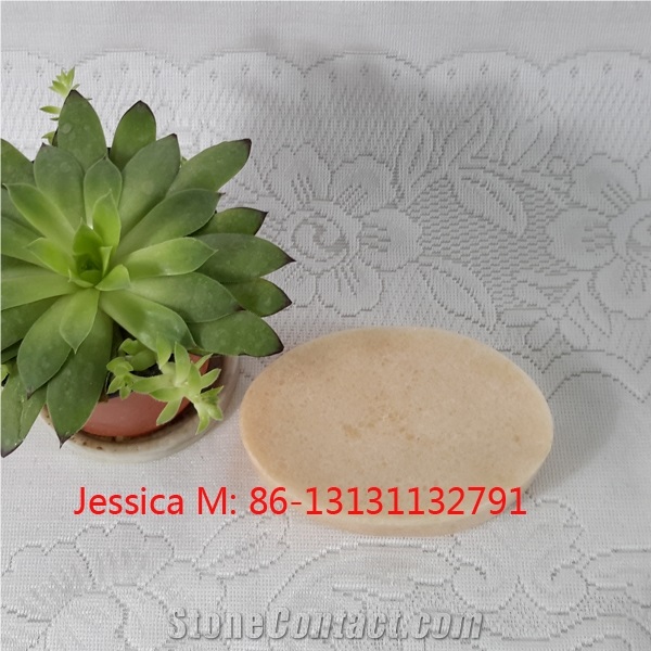 Oval Shape Pink Marble Soap Dish /Oval Shape Pink Marble Soap Holder