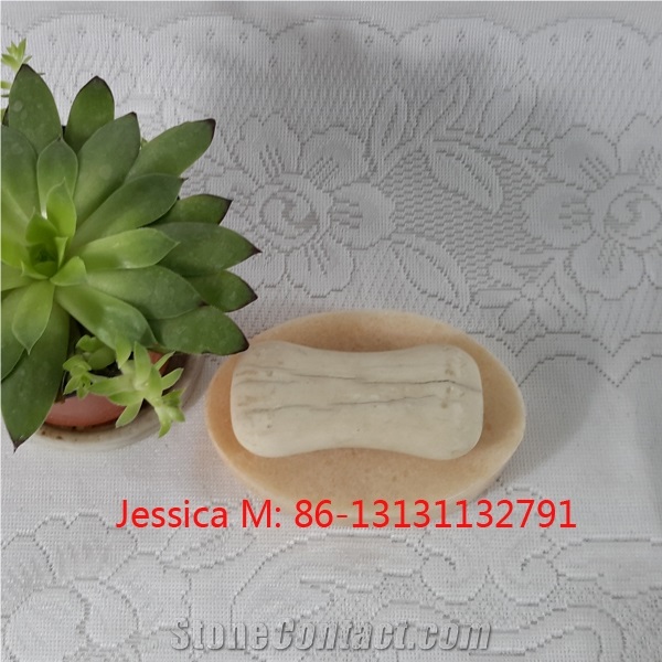 Oval Shape Pink Marble Soap Dish /Oval Shape Pink Marble Soap Holder