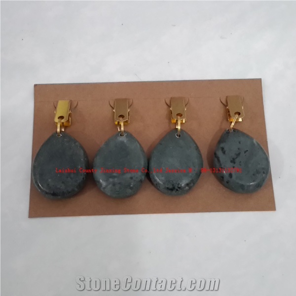 Polished Green Stone Like Emerald Stone Tablecloth Weights
