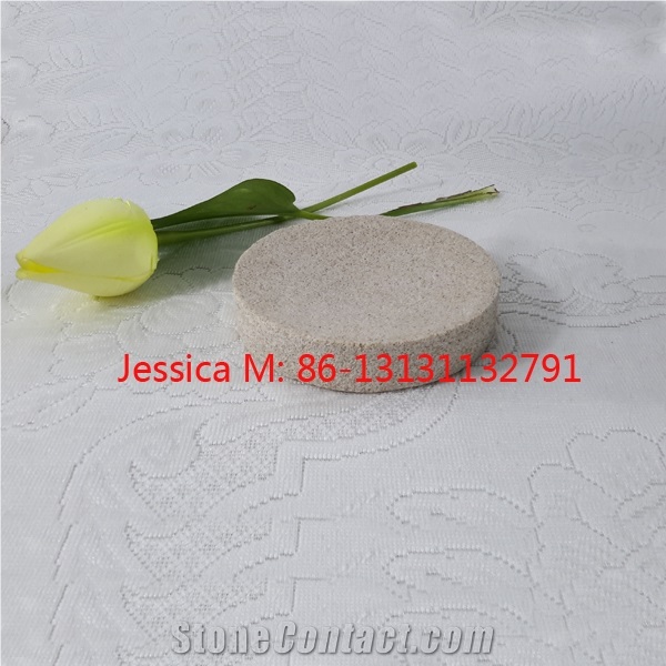 Round Stone Soap Dish /Round Stone Soap Holder