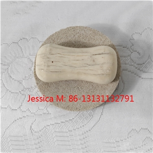 Round Stone Soap Dish /Round Stone Soap Holder
