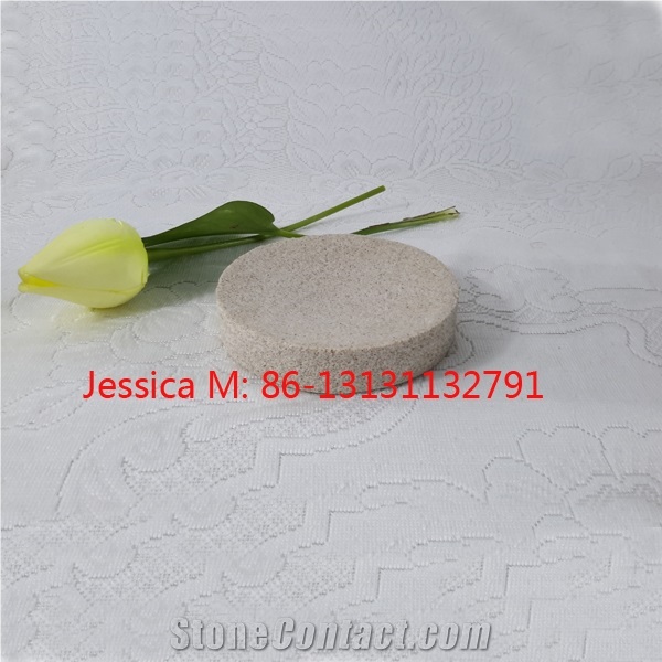 Round Stone Soap Dish /Round Stone Soap Holder