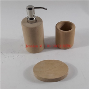 Sandstone Bathroom Accessory Set