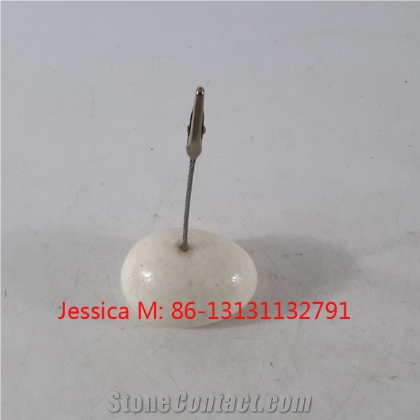 Stone Base Memo Clips Place Card Holder Tabletop Photo Holders