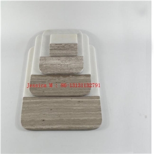 Two-Tone Rectangular Marble Cheese Board