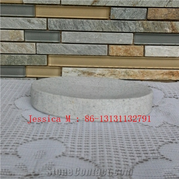White Sandstone Soap Dish