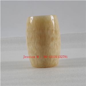 Yellow Jems Tumbler, Yellow Marble Bath Accessories