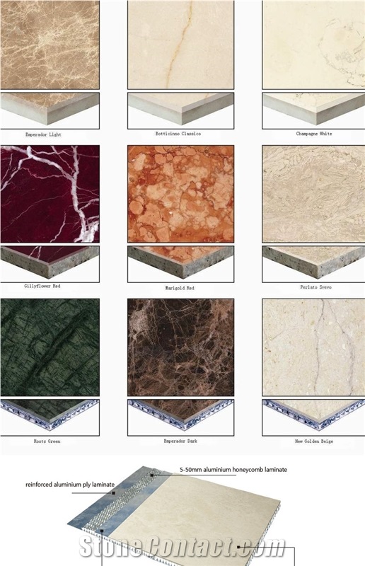 Light Beige Marble Honeycomb Panels