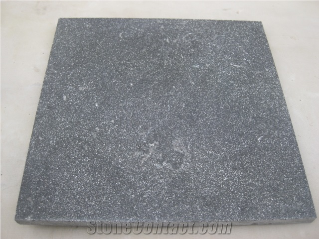 Blue Limestone Honed and Sandblasted Tiles