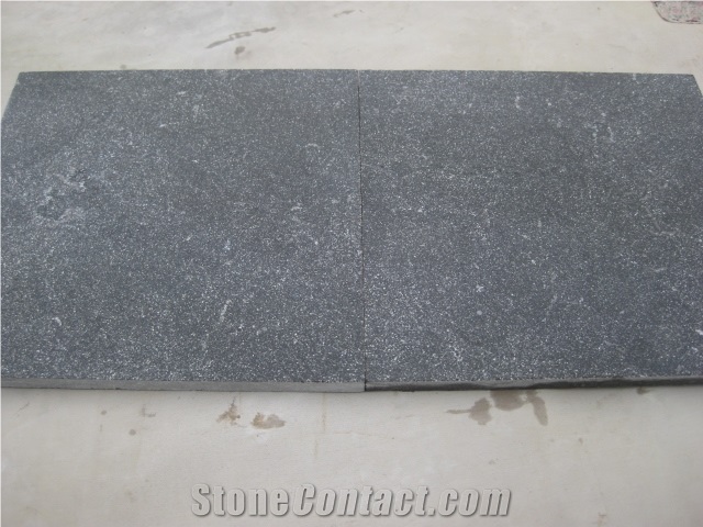 Blue Limestone Honed and Sandblasted Tiles