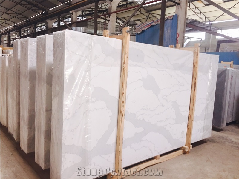 Calacatta Quartz Slabs, Tiles, Engineered Stone