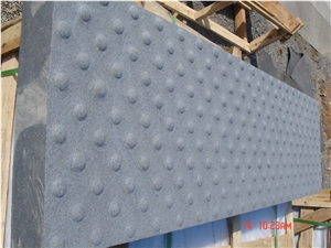 China Black Basalt G684 Fuding Black Sandblast Tactile Blind Road Pedestrian