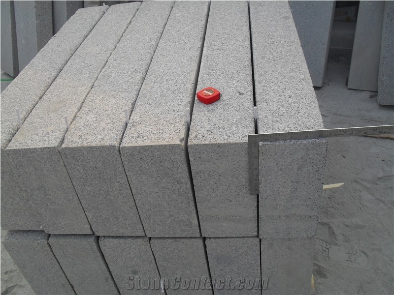 G341 Grey Sesame Shandong Grey Granite Flamed Boarder Kerbstone Curbstone Roadstone