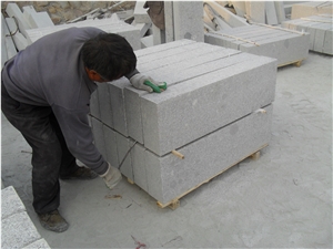 G341 Grey Sesame Shandong Grey Granite Flamed Boarder Kerbstone Curbstone Roadstone