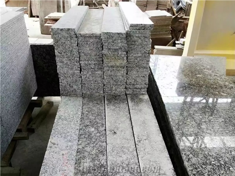 G568 Surf White Sea Wave White Spray White Granite Polished Tiles