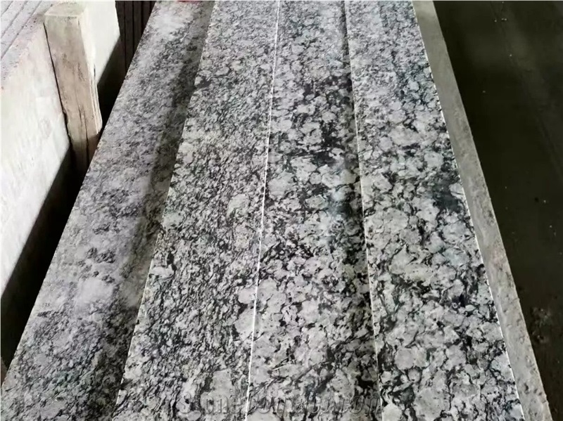 G568 Surf White Sea Wave White Spray White Granite Polished Tiles