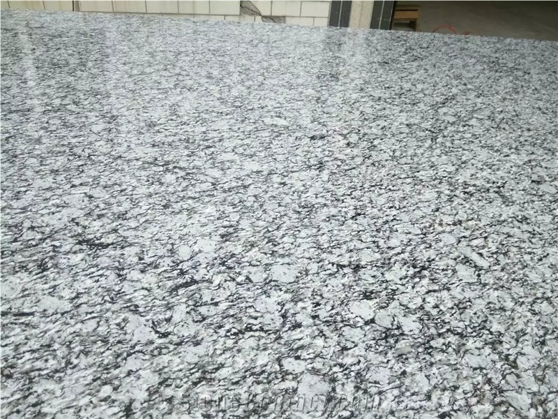 G568 Surf White Wave Granite Polished Slabs Tiles