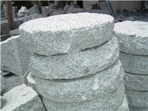 G603 China Silver Grey Sesame Grey Silver Crystal Bianco Sardo Sardinia White Round Picked Step Paver Walkway Paver