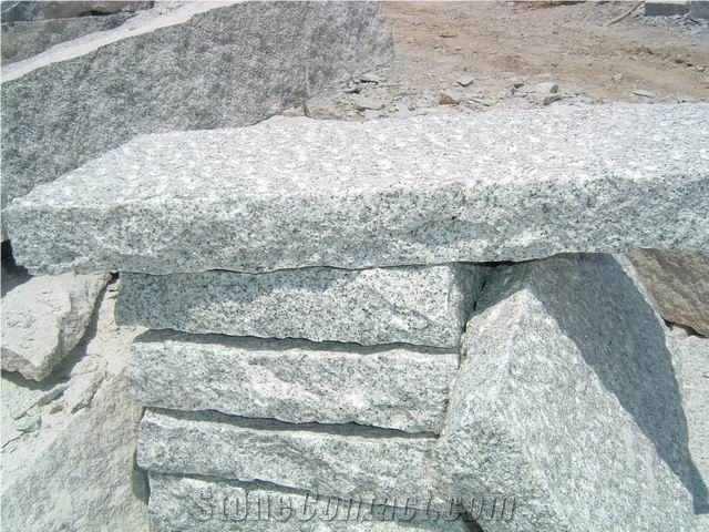G603 China Silver Grey Sesame Grey Silver Crystal Bianco Sardo Sardinia White Round Picked Step Paver Walkway Paver