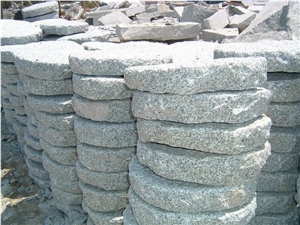 G603 China Silver Grey Sesame Grey Silver Crystal Bianco Sardo Sardinia White Round Picked Step Paver Walkway Paver