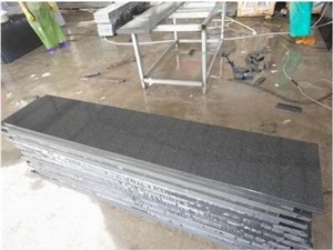G654 China Impala Padang Dark Sesame Grey Kobra Granite Polished Stairs & Step