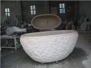 G682 Yellow Rustic Granite Bathtub