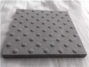 G684 China Black Basalt Fuding Black Crystal Black Tactile Blind Stone Paver