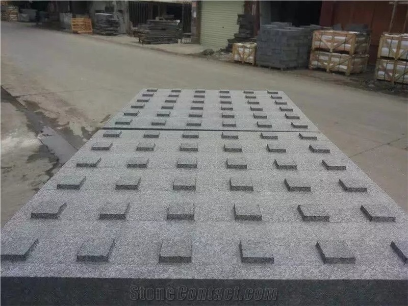 G684 China Black Basalt Fuding Black Crystal Black Tactile Blind Stone Paver