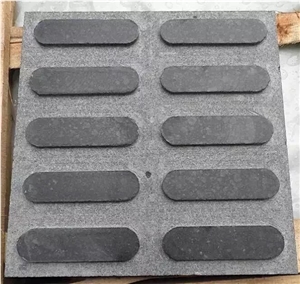 G684 China Black Basalt Fuding Black Crystal Black Tactile Blind Stone Paver