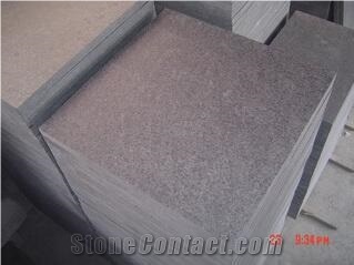 G684 China Black Crystal Fuding Black Basalt Flamed Tiles