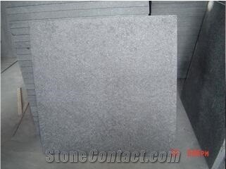 G684 China Black Crystal Fuding Black Basalt Flamed Tiles