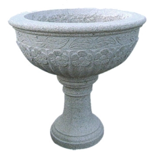 Granite Flower Pots Stand Planter Box, White Granite Flower Pots