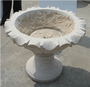 Granite Flower Pots Stand Planter Box, White Granite Flower Pots