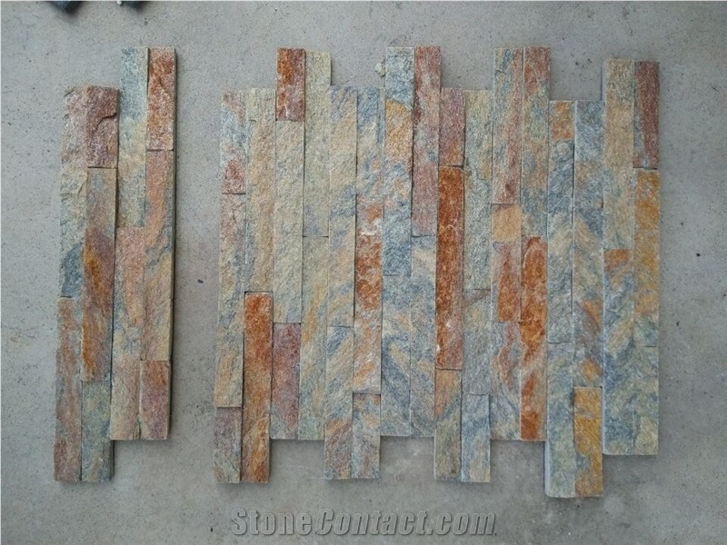 Green Quartzite Cultured Stone Wall Stone Veneer Thin Stone