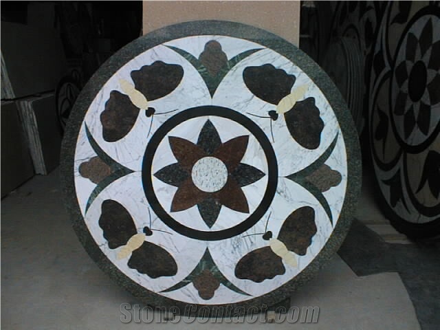 Natural Stone Marble Waterjet Medallions Patterns
