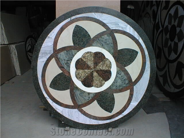 Natural Stone Marble Waterjet Medallions Patterns