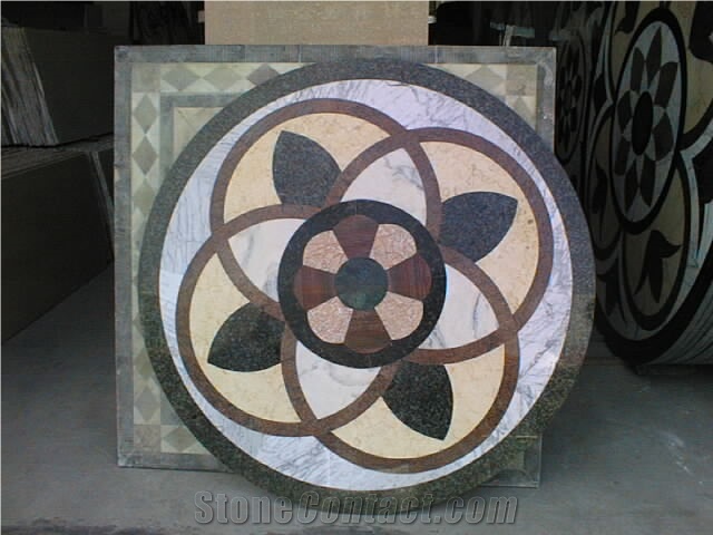 Natural Stone Marble Waterjet Medallions Patterns