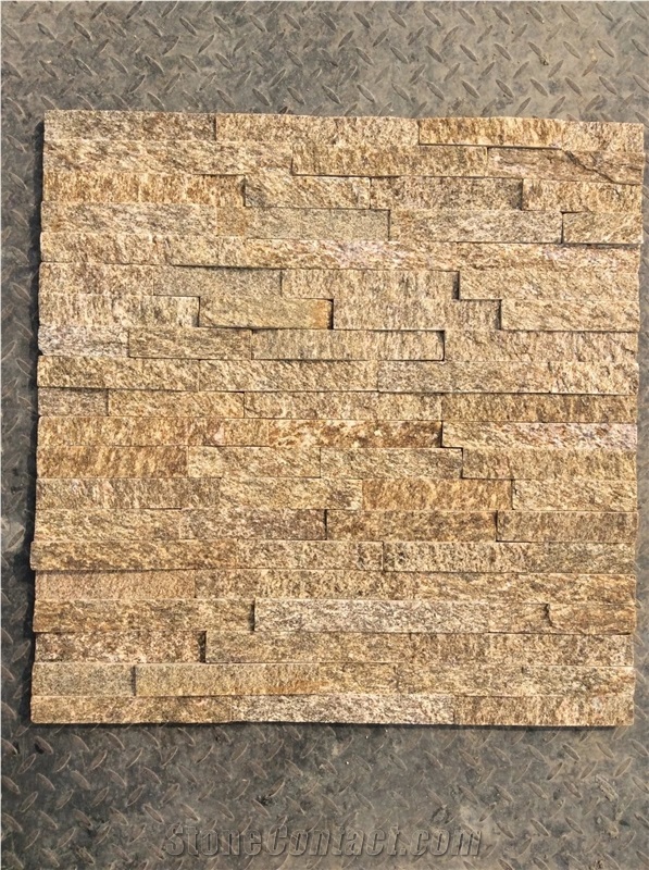 Quartzite Black Green Yellow White Rustic Wall Stone Veneer Cladding, Ledge Stone, Corner Stone