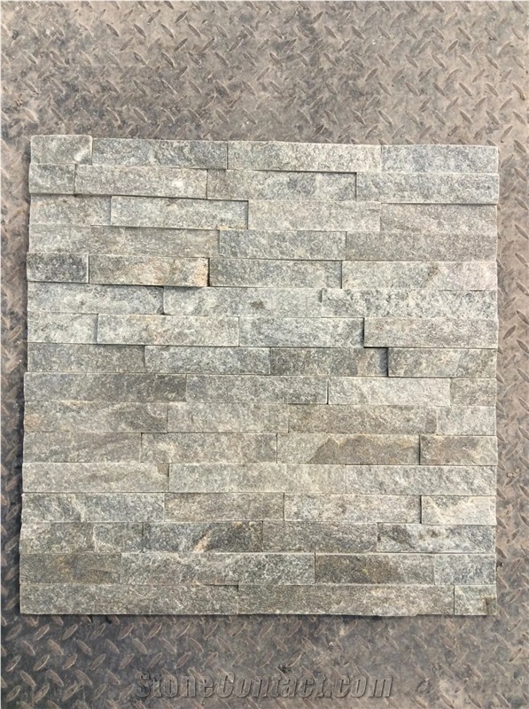 Quartzite Black Green Yellow White Rustic Wall Stone Veneer Cladding, Ledge Stone, Corner Stone