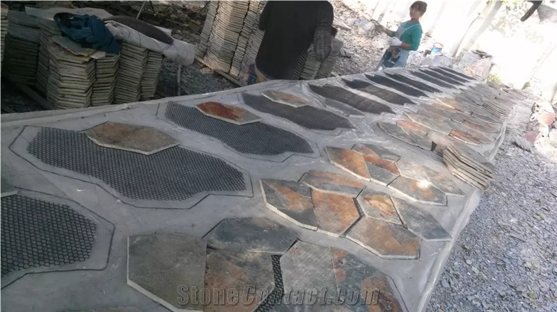 Quartzite Cube Stone & Pavers, Walkway Pavers, Garden Stepping Pavements, Driveway Paving Stone