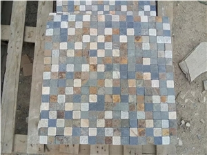 Quartzite Mosaic Split Face/Tumbled Wall Mosaic