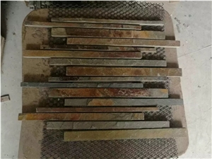 Quartzite Mosaic Split Face/Tumbled Wall Stone Mosaic Patio