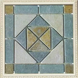 Quartzite Mosaic Wall Stone Veneer Mesh Mounted Pattern Mosaics