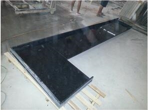 Star Galaxy Black Galaxy Polished Kitchen Countertop, Black Granite Kitchen Countertops