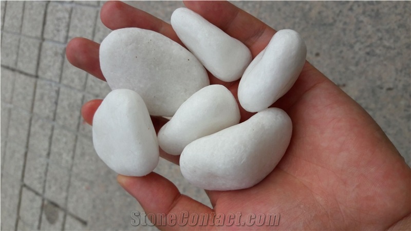 White Pebble Gravel River Stone
