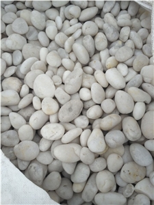 White Pebble Gravel River Stone