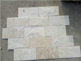 White Quartzite Mushroom Split Wall Tile Wall Cladding Brick Stacked Stone Ledge Stone Corner Stone Stone Veneer Cultured Stone