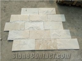White Quartzite Mushroom Split Wall Tile Wall Cladding Brick Stacked Stone Ledge Stone Corner Stone Stone Veneer Cultured Stone