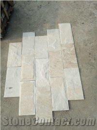 White Quartzite Mushroom Split Wall Tile Wall Cladding Brick Stacked Stone Ledge Stone Corner Stone Stone Veneer Cultured Stone